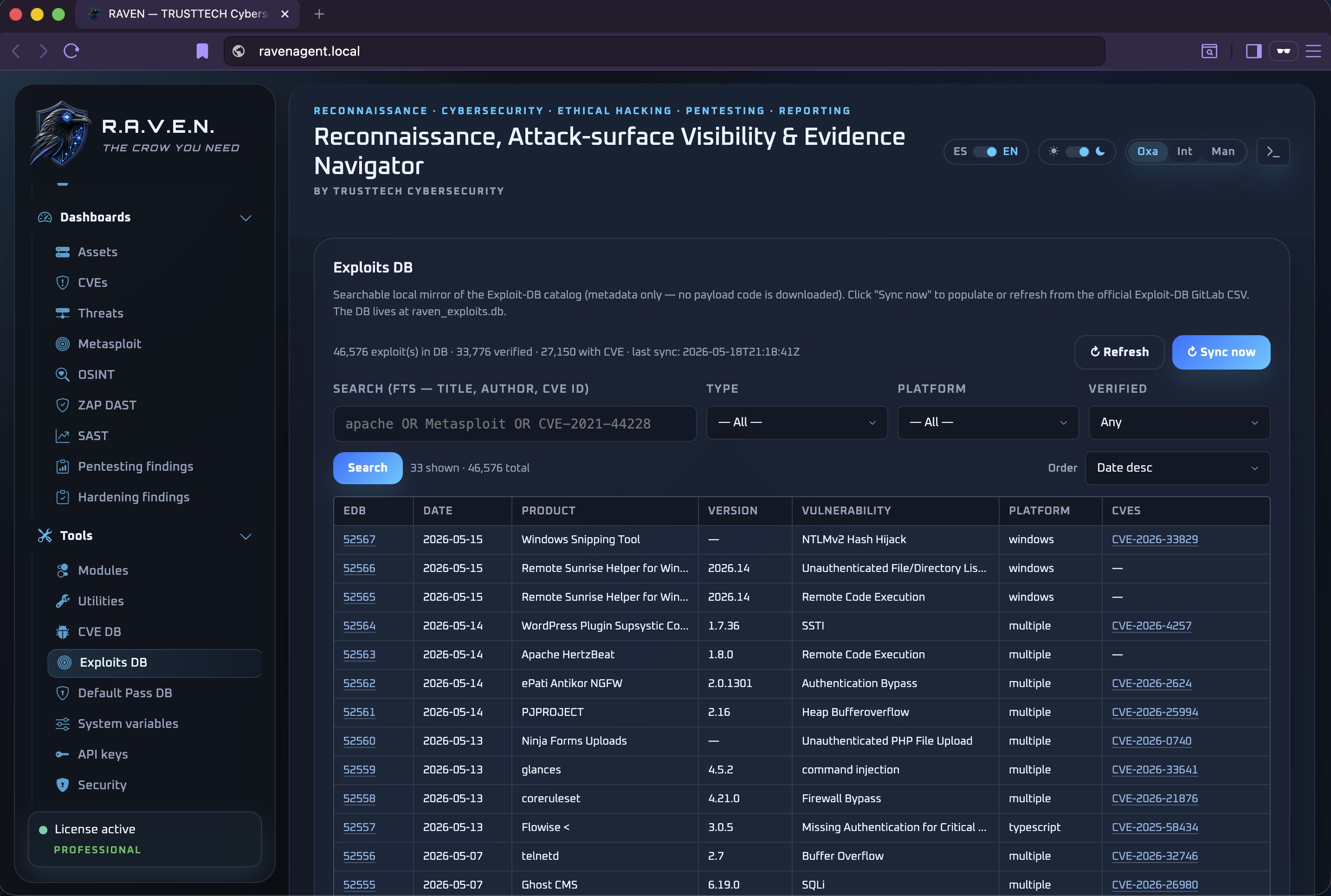 DB local de Exploits